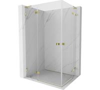 Mexen Lunar L Duo cabina de ducha abatible izquierda 90 x 70 cm, transparente, dorada - 834L-090L-070P-50-00 62887 5905315431424