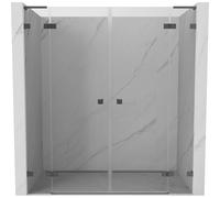Mexen Lunar L Dúo de puertas de ducha batientes 200 cm, transparente, metal de pistola - 834DL-200-000-95-00 92715 5905315520166