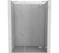 Mexen Lunar L puerta de ducha abatible derecha 125 cm, transparente, níquel cepillado - 834SL-125-050-97-00-P 70393 5905315523761
