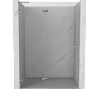 Mexen Lunar L puerta de ducha abatible izquierda 135 cm, transparente, cromo - 834L-135-000-01-00-L 68279 5905315420534