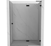Mexen Lunar L puertas de ducha abatibles derecha 135 cm, transparente, negro - 834L-135-000-70-00-P 68957 5905315423085