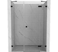Mexen Lunar puerta de ducha abatible derecha 145 cm, transparente, negro - 834S-145-050-70-00-P 70073 5905315521828