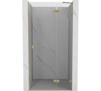Mexen Lunar puerta de ducha abatible derecha 90 cm, transparente, oro cepillado - 834-090-000-55-00-P 68067 5905315419392