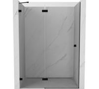 Mexen Lunar puerta de ducha abatible izquierda 140 cm, transparente, negro - 834-140-000-70-00-L 67961 5905315418593