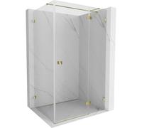 Mexen Lunar T cabina de ducha abatible derecha 100 x 110 cm, transparente, dorada - 834T-100-110-50-00-P 91319 5905315798893