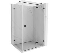 Mexen Lunar T cabina de ducha abatible derecha 75 x 100 cm, transparente, negra - 834T-075-100-70-00-P 91661 5905315136787