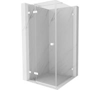 Mexen Lunar T cabina de ducha abatible izquierda 80 x 80 cm, transparente, blanca - 834T-080-080-20-00-L 91187 5905315794741