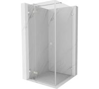 Mexen Lunar T cabina de ducha abatible izquierda 80 x 80 cm, transparente, níquel cepillado - 834T-080-080-97-00-L 91773 5905315797629