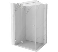 Mexen Lunar T cabina de ducha abatible izquierda 85 x 110 cm, transparente, níquel cepillado - 834T-085-110-97-00-L 91783 5905315797711