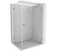 Mexen Lunar T cabina de ducha batiente derecha 70 x 90 cm, transparente, cobre cepillado - 834T-070-090-65-00-P 91507 5905315799654