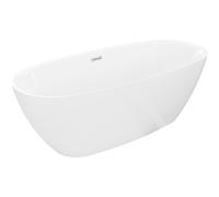 Mexen Luvo Slim bañera exenta 170 x 75 cm, blanca, rebosadero cromo - 52801707500-01 75939 5905315621771