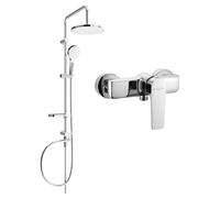 Mexen Lynx Erik conjunto de ducha empotrado con alcachofa de lluvia y grifo de ducha, cromo - 745940205-00 6113 5907709181960