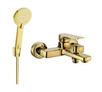 Mexen Lynx R40 grifo de bañera con set de ducha, dorado - 74593R40-50 5640 5907709187276