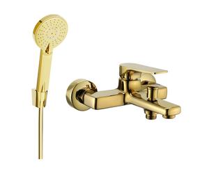 Mexen Lynx R40 grifo de bañera con set de ducha, dorado - 74593R40-50 5640 5907709187276