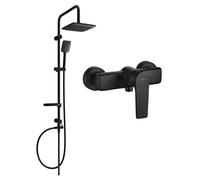 Mexen Lynx Sven conjunto de ducha para instalación en superficie con cabezal de ducha y grifo de ducha, negro - 745940262-70 6119 5907709182028