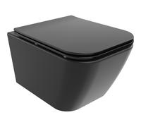Mexen Madox inodoro Rimless con asiento de cierre suave slim, duroplast, negro mate - 30154070 16038 5907709154421
