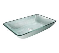 Mexen Megan lavabo de vidrio sobre encimera 56 x 36 cm, plateado - 24135611 16220 5907709159198