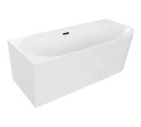 Mexen Mia bañera exenta de esquina izquierda 170 x 80 cm, blanca, con rebosadero negro - 52691708000L-70 46353 5905315382788