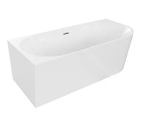 Mexen Mia bañera exenta esquinera izquierda 170 x 80 cm, blanca, rebosadero níquel cepillado - 52691708000L-97 46355 5905315382801