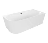 Mexen Mia bañera independiente esquinera derecha 150 x 75 cm, blanca, desbordamiento metal pistola - 52691507500P-95 46247 5905315383198