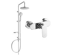 Mexen Milo Carl conjunto de ducha empotrado con rociador y grifo de ducha, cromo - 71340240-00 6058 5907709181427