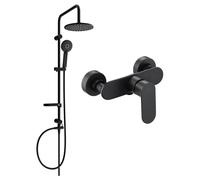 Mexen Milo Carl conjunto de ducha exterior con rociador y grifo de ducha, negro - 71340240-70 6062 5907709181465