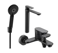 Mexen Milo R40 juego de bañera, negro - 71313R40-70 5722 5907709186859