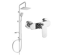 Mexen Milo Sven conjunto de ducha empotrado con ducha de lluvia y grifo de ducha, cromo - 71340262-00 6059 5907709181434