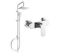 Mexen Milo Tord conjunto de ducha exterior con rociador y grifo de ducha, cromo - 71340200-00 6056 5907709181403