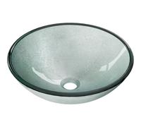 Mexen Mira lavabo de vidrio sobre encimera 42 x 42 cm, plateado - 24124211 16212 5907709159136