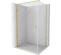 Mexen Mist-B cabina de ducha abatible 70 x 90 cm, transparente, oro cepillado - 8A2T-070-090-55-00 78079 5905315666963