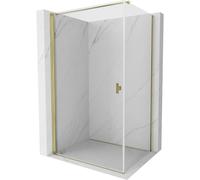 Mexen Mist-B cabina de ducha abatible 90 x 120 cm, transparente, dorada - 8A2T-090-120-50-00 77704 5905315666659
