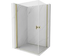 Mexen Mist-B Cabina de ducha abatible Duo 100 x 90 cm, transparente, dorada - 8A2-100-090-50-00 78290 5905315671615