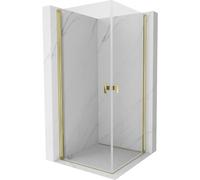 Mexen Mist-B Duo cabina de ducha abatible 80 x 80 cm, transparente, dorado - 8A2-080-080-50-00 78266 5905315671509