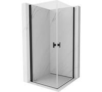 Mexen Mist-B Duo cabina de ducha abatible 80 x 80 cm, transparente, negro - 8A2-080-080-70-00 78832 5905315672346