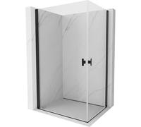 Mexen Mist-B Duo cabina de ducha abatible 95 x 80 cm, transparente, negra - 8A2-095-080-70-00 78835 5905315672377