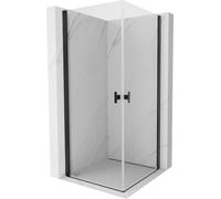 Mexen Mist-B Duo - Cabina de ducha plegable (95 x 95 cm), color negro transparente