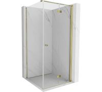 Mexen Mist-F cabina de ducha plegable derecha 120 x 120 cm, transparente, dorada - 8A6T-120-120-50-00-P 76548 5905315649768