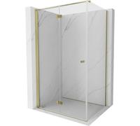 Mexen Mist-F cabina de ducha plegable izquierda 95 x 100 cm, transparente, dorada - 8A6T-095-100-50-00-L 75558 5905315642561