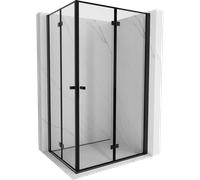 Mexen Mist-F Duo cabina de ducha plegable derecha 90 x 95 cm, marco negro, negro - 8A6-090L-095P-70-70 78453 5905315661364
