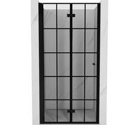Mexen Mist-F puertas de ducha plegables izquierda 120 cm, rejilla negra, negro - 8A6-120-000-70-77-L 75316 5905315639943