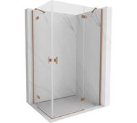 Mexen Mist-H Duo cabina de ducha abatible derecha 95 x 110 cm, transparente, cobre cepillado - 8A5-095L-110P-65-00 74087 5905315629593