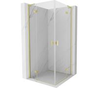 Mexen Mist-H L Duo cabina de ducha abatible 120 x 120 cm, transparente, dorada cepillada - 8A5L-120L-120P-55-00 75391 5905315634719