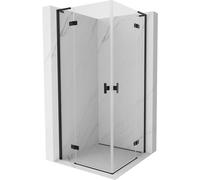 Mexen Mist-H L Duo cabina de ducha abatible 70 x 70 cm, transparente, negra - 8A5L-070L-070P-70-00 74317 5905315635938