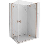Mexen Mist-H L Duo cabina de ducha abatible derecha 100 x 115 cm, transparente, cobre cepillado - 8A5L-100L-115P-65-00 74712 5905315635778