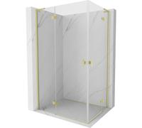 Mexen Mist-H L Duo cabina de ducha abatible izquierda 110 x 90 cm, transparente, dorado cepillado - 8A5L-110L-090P-55-00 75201 5905315634030