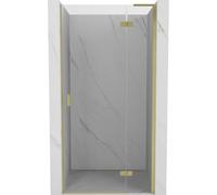Mexen Mist-H L puertas de ducha abatibles derecha 120 cm, transparente, dorado cepillado - 8A5L-120-000-55-00-P 74938 5905315611086