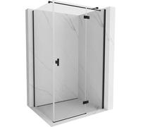 Mexen Mist-H T cabina de ducha abatible derecha 115 x 90 cm, transparente, negra - 8A5T-115-090-70-00-P 74031 5905315620972