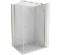 Mexen Mist-H T cabina de ducha abatible derecha 70 x 90 cm, transparente, dorado cepillado - 8A5T-070-090-55-00-P 72951 5905315618900
