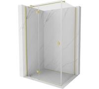 Mexen Mist-H T cabina de ducha abatible izquierda 120 x 90 cm, transparente, oro cepillado - 8A5T-120-090-55-00-L 72834 5905315614056